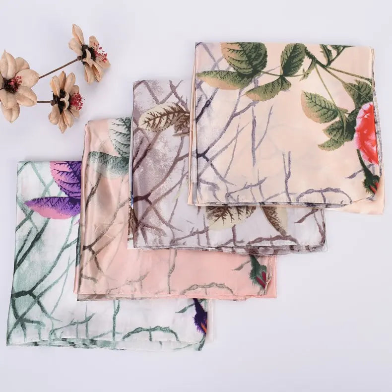2026 Satin Scarf Custom Hot Emulation Silk Scarf 90 square Wholesale Manufacturers Selling Printing Scarfs for Women