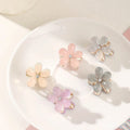 Korea Flower Candy Color Small Metal Hair Claw Exquisite Multicolour Mini Side Bangs Rhinestone Hair Clip Sweet Haarklammer
