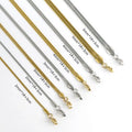 Custom LOGO 14K 18k Gold Plated Stainless Steel Minimalist 2mm 3mm 4mm 5mm Herringbone Snake Chain Anklet Bracelets for Women
