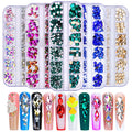 Misscheering  Flat Bottom Glass Nail Rhinestones Decorations Crystal 3d Nail Art Accessories Shaped Rhinestones