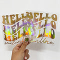 Factory Wholesale Eco-friendly Washable Waterproof Clear Vinyl Heat-Transfer Hologram Labels for T-shirts