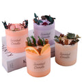 Romantic Handmade Dried Flower Pillar Scented Candles Home Fragrance Aromatherapy Gift Set