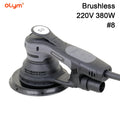 2023 New Design 6 Inches 380W Brushless Electric Orbital Sander 5.0mm & 2.5mm Brushless Eccentricity Random