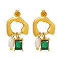 Fashion Factory Freshwater Pearl Earrings Glass Stone Crystal Tassel Earrings