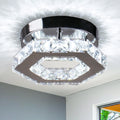 Modern Multi-Color Mini LED Pendant Light Hexagonal Crystal Ceiling Light Indoor Bedroom Corridor Lighting Iron Material