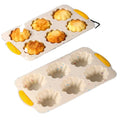 Manjia 8 Cups Silicone Muffin Pan Nonstick BPA Free Cupcake Pan Flower Muffin Silicone Mold