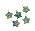 Star Shaped Pendant Natural Crystal Agate Copper Wire Wrapped Healing Gemstone Charms for Necklace Earring Jewelry Making