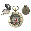Vintage Pocket Watch Hollowed Out Clamshell Bronze Finger Needle Metal  Cross-country Gift for Children Gift Outdoor Compass