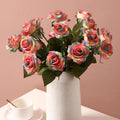 Simulated Moisturizing Handmade Single Branch Hand-Feeling Silk Roses Home Decoration Wedding Graduation Props Artificial