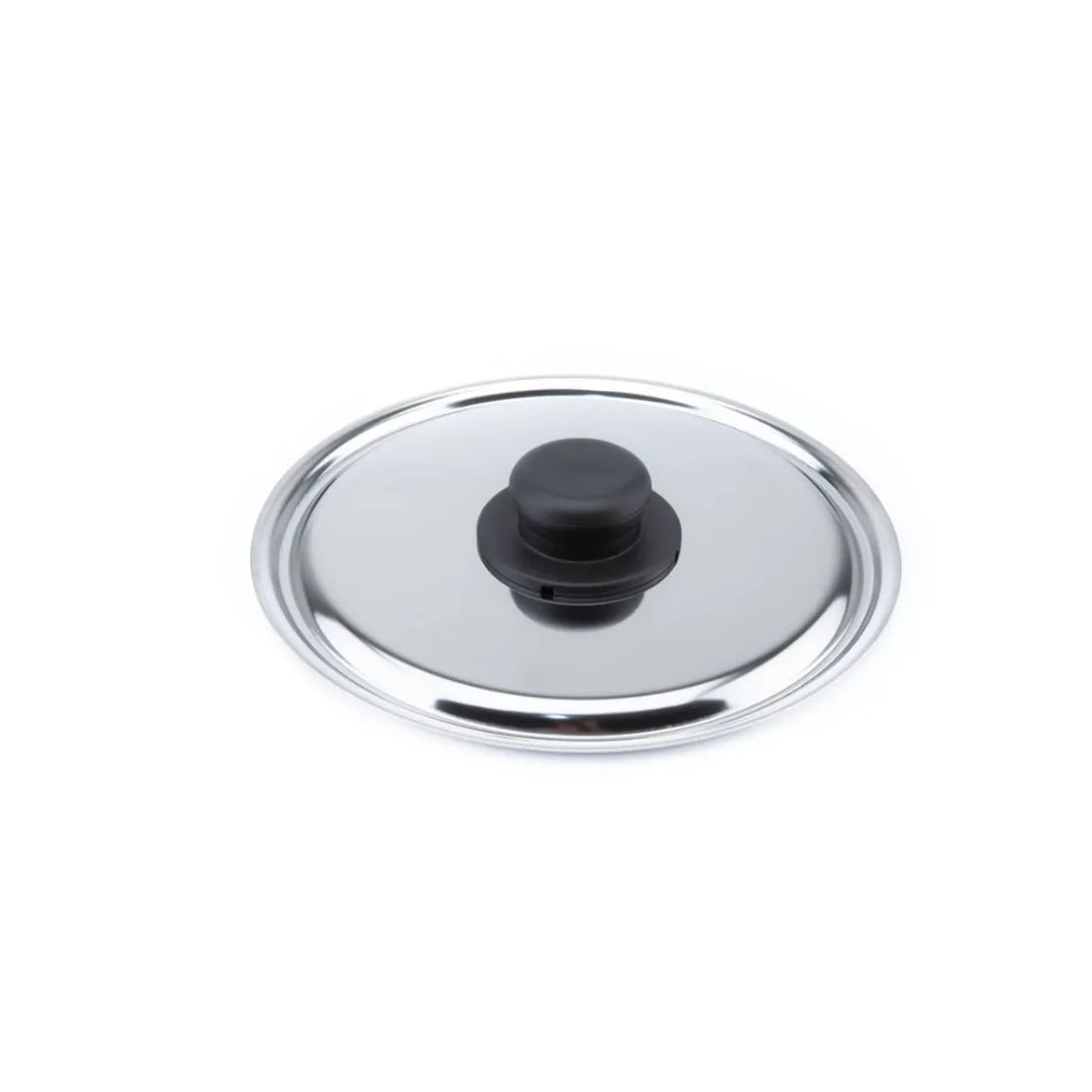 Italian Stainless Steel AISI 430 Cookware Lids 16cm Ergonomic Black Bakelite Plastic Knob Polished Glass Parts Durable Metal