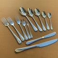 Fast Delivery Restaurant Hotel Modern Cutlery 18/10 Flatware Silver Knife Spoon Fork