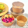 Wholesale Factory Eco Friendly Kraft Food Paper Bowl Printed Paper Bowl with Lid Environmental
