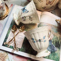 QIAN HU English Vintage Hand Painting Porcelain Coffee Teapot Palace Style Kettle Afternoon Tea Cup Set