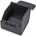 Auto Cargo Holder PU Leather Trunk Storage Box Collapsible Car Storage Organizer With Lid