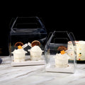 XJH Portable Clear Transparent Cupcake Baking Boxes With Handle for Cupcakes Plastic Tall Cupcake Box