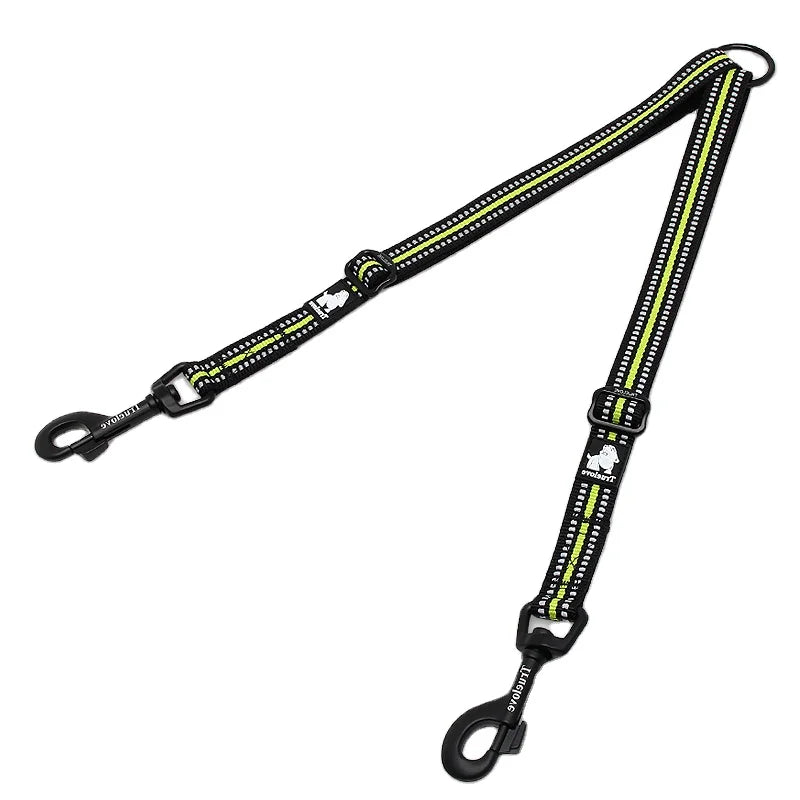 Truelove Wholesale Fashion Soft Dual Untangle Pet Leash Reflective Adjustable 2 in 1 Multi Function Double 2 Dogs Walking Leash