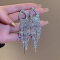 Diamonds Long Tassels Luxurious Earrings Party  for  Wholesale N230280