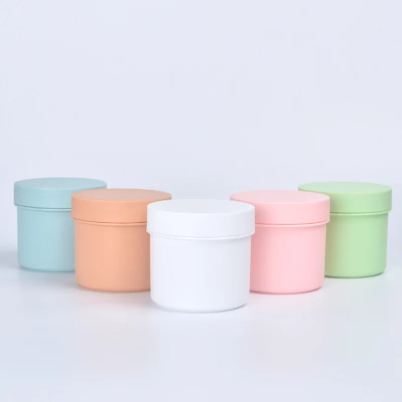 150g Empty Matte Colorful Round Shaped Matte Skin Care Face Cream Jar Body Milk PP Plastic Jars