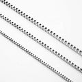 1.5/2/2.4/3mm Stainless Steel Box Link Chain Jewelry Accessories 18k Gold Plated 45cm 50cm 55cm 65cm Square Box Chains Necklace
