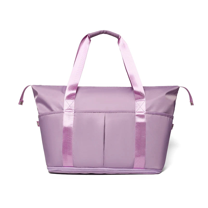 Large Capacity Waterproof Expandable Folding Carry Weekend Travel Duffel Bag Dry/Wet Separate Sports Handbag Oxford Fashion