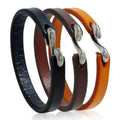 New Retro Simple Leather Bracelet Men's Jewelry Fashion  Punk Rock Leather Bracelet