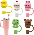 Bpa Free Food Grade 40 Oz Tumbler 3D Straw Topper Drinking Cup Silicone Charms Character Straw Toppers