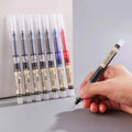 FR Direct Liquid Plastic Rollerball Pen Quick-drying Black Red Blue Water-based Ink 0.5mm Writing Width Students Office School