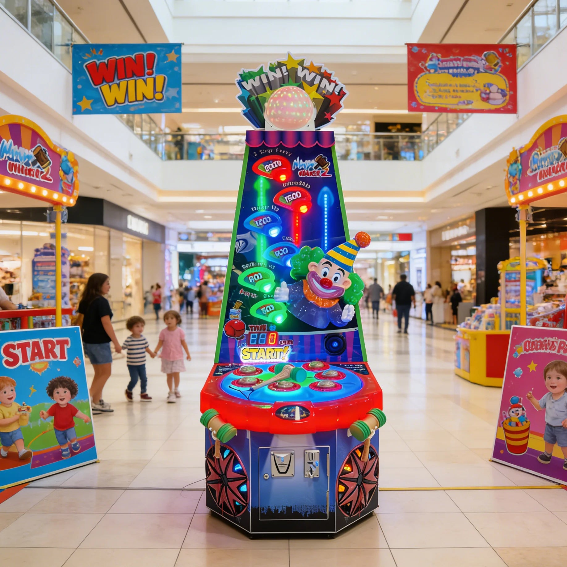 M SKY FA-601 Coin-Operated Whack a Mole Hitting Game Commercial Arcade Gaming Machine Indoor Wooden Kids Amusement Arcade Game