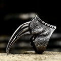 SS8-784R Viking Ravens Men Ring Norse Mythology Odin Crow Nordic Amulet Jewelry Rock Finger Animal Ring Huge Claw Ring