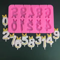 HY Silicone 3D Number Lollipop Mold for DIY Cake Topper Decorating