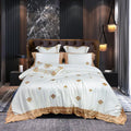 Vintage 100% Cotton king Size White Lace Duvet Cover Princess Quilt Cover Bedding Sets Home Textile Supplier