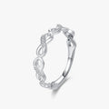 Ailmay 925 Sterling Silver Romantic Infinite Love Finger Ring Shiny Zirconia for Women Classic Wedding Anniversary Jewelry Gift