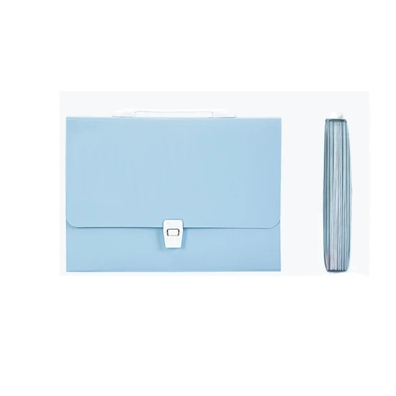 Deli 72566 Multilayer 13-grid School Expanding File A4 Information Storage Bag Handheld test Paper Bag 48pcs Per Carton Set