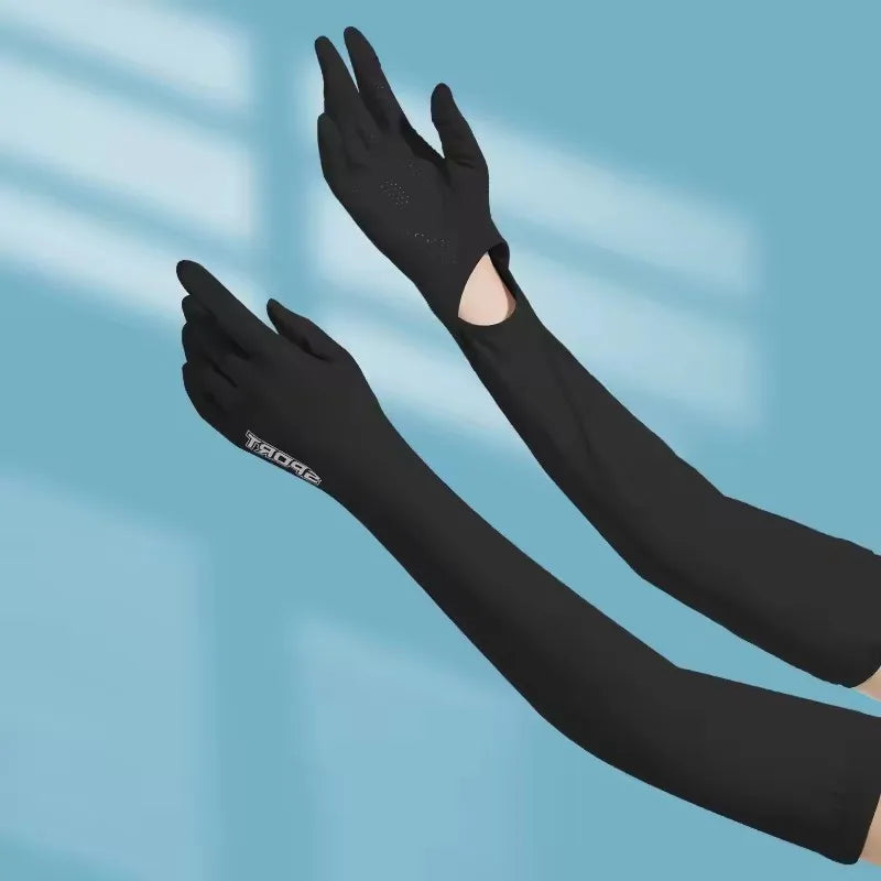 Wholesale UV protection Anti-sun Outdoor Sport Sunscreen Cycling Running Women Arm Sleeve