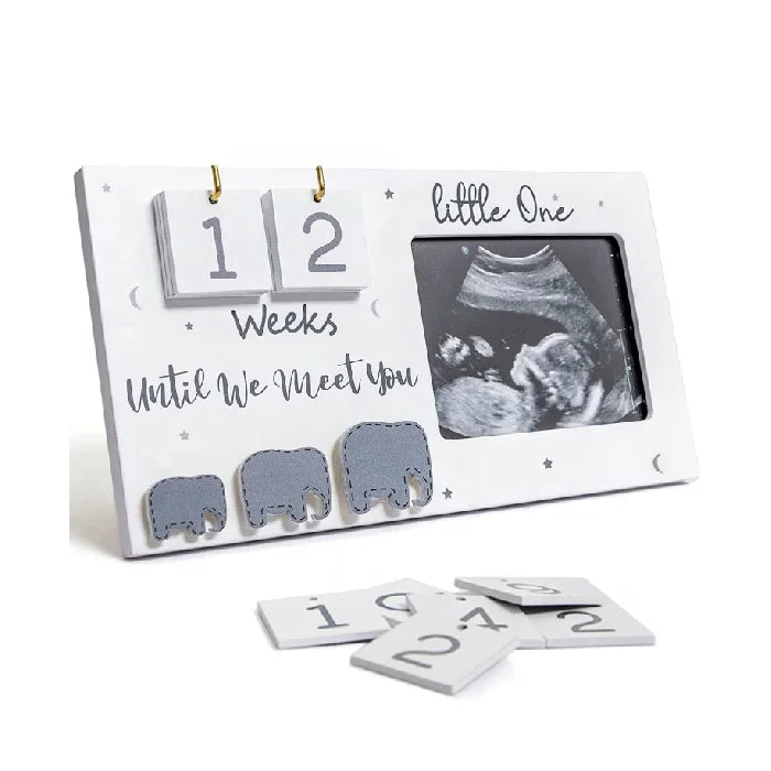 Best Seller Wooden Countdown Weeks Ultrasound Photo  Frame for Birth Information