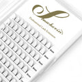Korean PBT Supplies Wholesale Dark Black Premade Fans Eyelash Extensions Pointy Base Premade Fans