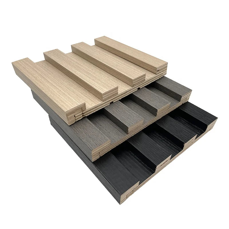 Interior Wall Design PVC Wall Panel Plywood Wood Grain Slat Panels Fluted Wall Panel