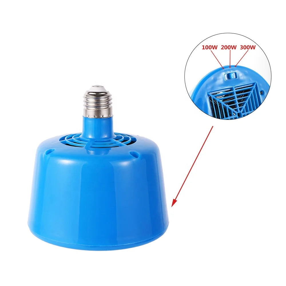 Adjustable 100/200/300W Farm Light Warm Heater Poultry Chicken Pet Heating Equipment Reptile Heat Lamp