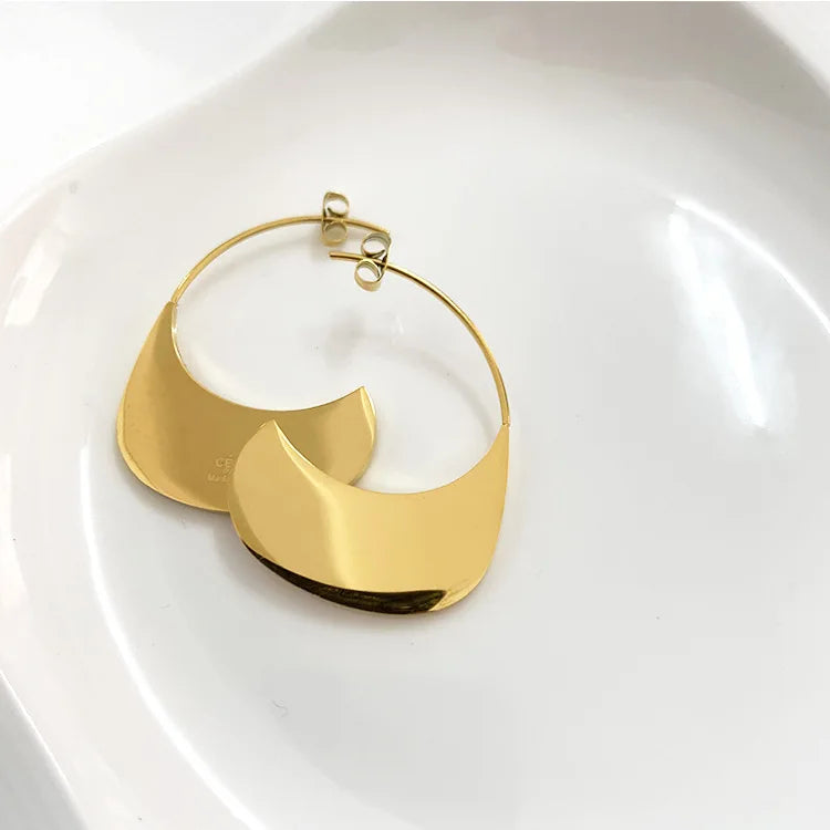 European and American Winter New Year 18K Gold Plated Jewelry Fashion Jewelry Stainless Steel Luxury Famous Brands Earrings