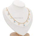 Shell Crystal Beads Heart Eye Element Gold Plated Stainless Steel Girl Necklaces Unique Necklace for Women 2022
