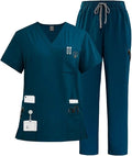 72% Recycled Polyester 23% Viscose 5% Spandex Multiple Pockets and Drawstring Scrub Pant Woven Fabric for Doctors