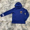 DENIMGUYS Manufacturer Custom Cut Edge Raw Hem Sweatshirt French Terry Puff Printing Pullover Hoodie Men