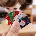 New Arrival Dollhouse Miniature Mini Elf Doll Christmas Card for Doll House Decoration