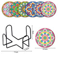 Waterproof Acrylic Mandala Diy Mosaic Dot Art Round Drills 6 Piece Diamond Kit Coasters Diy