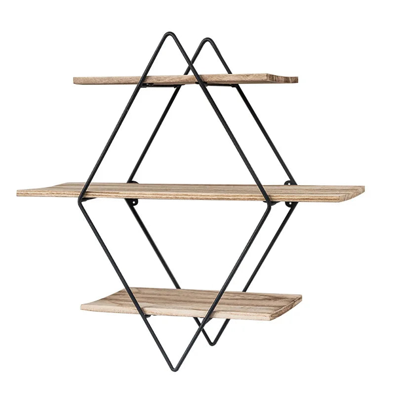 Free Sample Simple Metal Wall Hanging Bookcase Living Room Nordic Ins Wind on