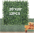 UV-Protected Leaf-Shaped Artificial Boxwood Panels Elegant Indoor/Outdoor Garden Decorative Flowers Plants for Easter Back