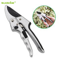 SUNSHINE 2 in 1 Ratchet 20 mm Capacity 8'' Hand Pruner Shear Tree Care Comfortable Handle