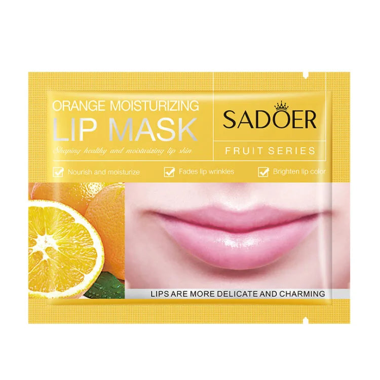 SADOER Fruits Essence Hydrating Moisturizing Fades Wrinkles Gel Lip Patch Anti Aging Lip Masks