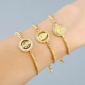 Box Chain Zircon Virgin Mary Charm Bracelet Fashion for Women Hot Adjustable Gold Trendy Alloy Latest Necklace Designs Geometric