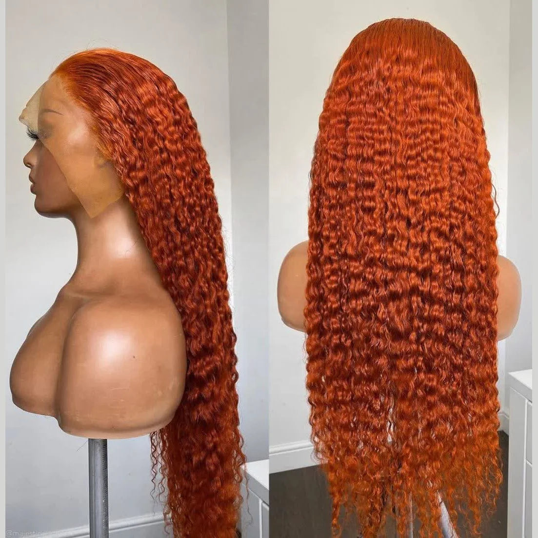 Ginger Orange Wigs Deep Wave 13x4 Lace Frontal Human Hair Wigs for Black Women 360 Lace Wigs Vendor